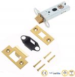 Polished Brass Reversible Tubular Latch 63mm - 2.1/2" (JL-HDT63 / JL-ACTPB) 